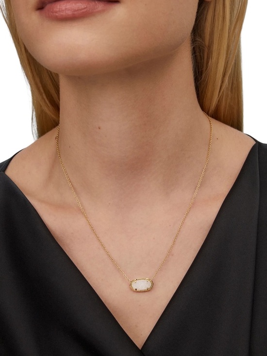 Kendra Scott Elisa Gold Pendant Necklace in Iridescent Drusy - Picture 2 of 12